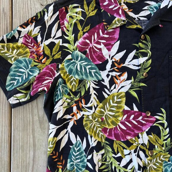 Tommy Bahama Shirt Floral Flowers 100% Silk XL - Picture 2 of 7